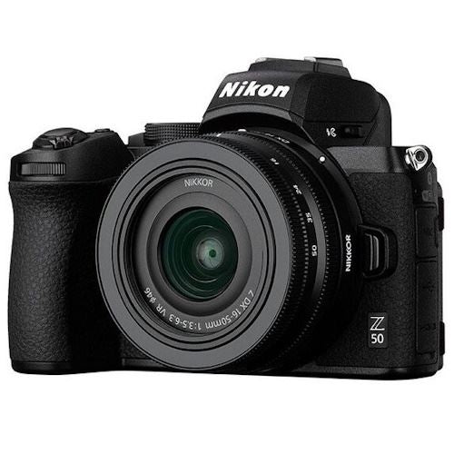 Máquina Fotográfica Nikon Z50 + Z DX 16-50mm f 3.5-6.3 VR + Adaptador FTZ II - Preto Fashion