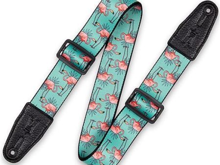 Levy s MPD2-121 Polyester Guitar Strap Flamingos For Discount