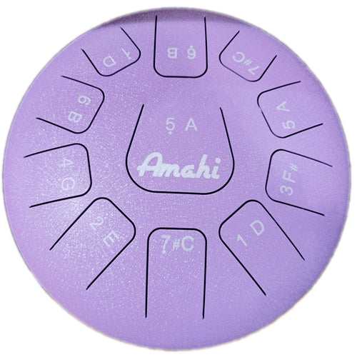 AMAHI KLG12-11GR 12  STEEL TONGUE DRUM, 11 NOTE, D MAJOR, PURPLE Sale