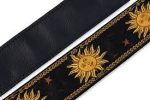 Levy s MPJG  60s Sun Polyester Guitar Strap - Black Supply