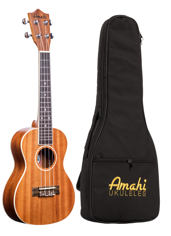 Amahi Ukulele, Mahogany Top - Concert with White Binding Sale