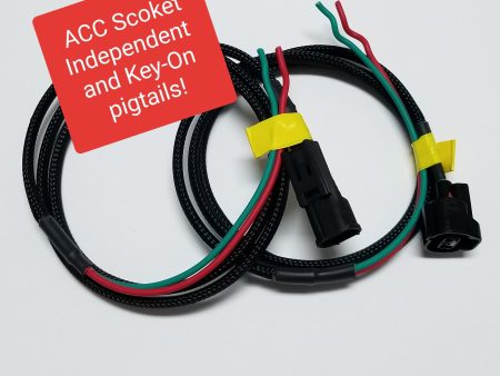 ACC Socket Independent W  KEY-ON Pigtails. Honda Pioneer 500, 700, 1000   Talon 1000 Cheap