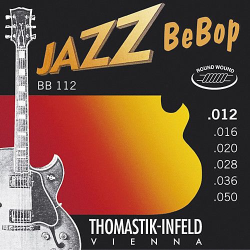 Thomastik-Infeld Jazz BeBop Round Wound Acoustic Electric Jazz Guitar Strings BB112 Light 12-50 Supply