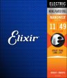 Elixir 12102 Nanoweb Coated Electric Guitar Strings 11-49 on Sale