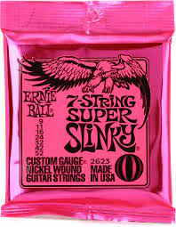 Ernie Ball 2623 Super Slinky 7-string Nickel Wound Electric Guitar Strings - .009-.052 For Cheap