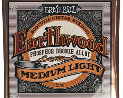 Ernie Ball 2146 Earthwood Medium Light Acoustic Phosphor Bronze String Set (12 - 54) Sale