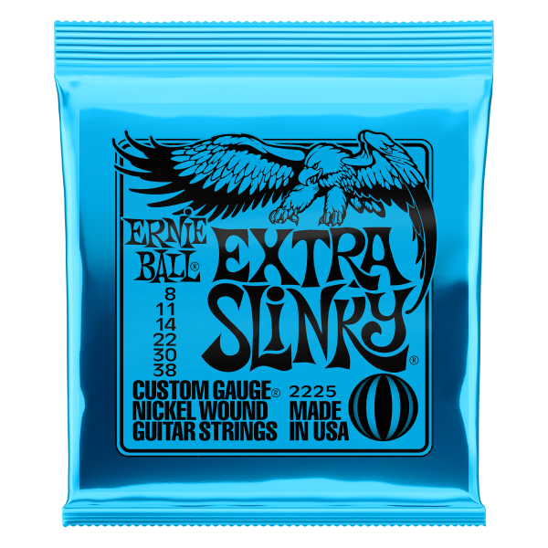 Ernie Ball 2220 Extra Slinky Nickel Wound Electric Guitar Strings - .008-.038 Online now