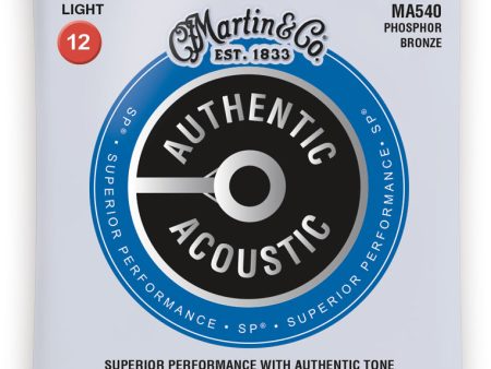 Martin MA540 SP Phosphor Bronze Authentic Acoustic Guitar Strings Light 12-54 Online Hot Sale