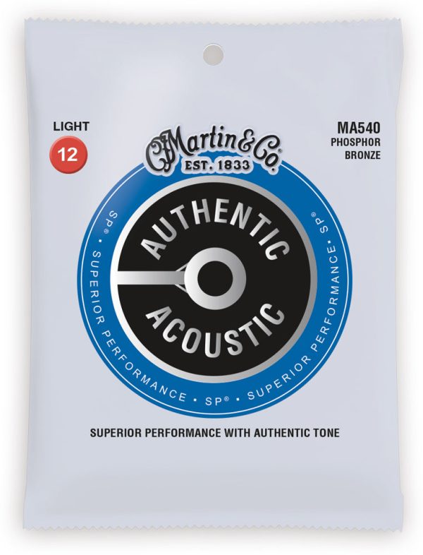 Martin MA540 SP Phosphor Bronze Authentic Acoustic Guitar Strings Light 12-54 Online Hot Sale