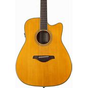 Yamaha FGC-TA TransAcoustic Dreadnought Guitar - Vintage Tint Online now