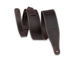 Levy s Leathers 2.5” Wide Butter-Leather Guitar Strap; Dark Brown (M17BAS-DBR For Sale