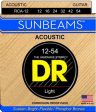 DR Strings RCA-12 SUNBEAM Round Core Acoustic Guitar Lt 12-54 For Sale