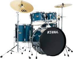 Tama Imperialstar IE50C 5-piece Complete Drum Set with Snare Drum and Meinl Cymbals - Hairline Blue Online now