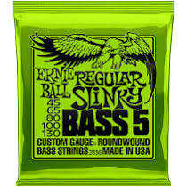 Ernie Ball 2836 Regular Slinky Nickel Wound Electric Bass Strings - .045-.130 5-string For Cheap