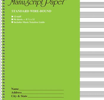 Hal Leonard - Manuscript Paper - Wire-Bound For Discount