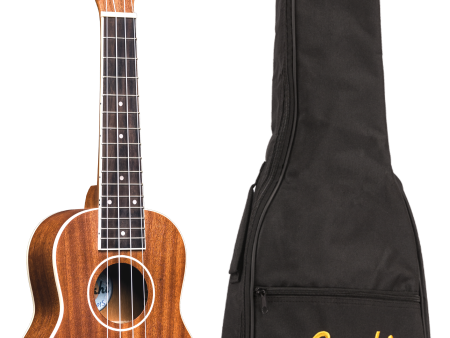 Amahi Ukulele, Mahogany Top - Soprano with White Binding Sale