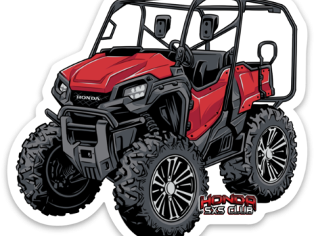 Honda Pioneer 1000-5 Red Sticker - Free Shipping! Online Sale