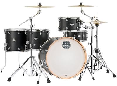 Tama Imperialstar 5-Piece Complete Drum Set with 22 in. Bass Drum and Meinl HCS Cymbals Black Oak Wrap Online Sale