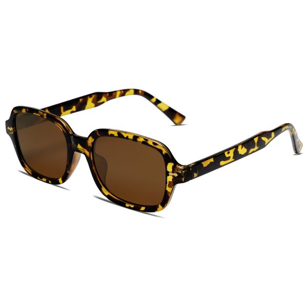 SOIOS Tortoise Square Frame Sunglasses Supply