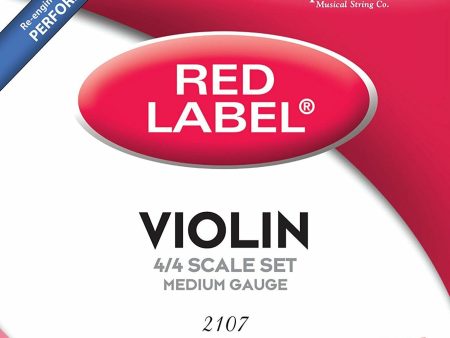 RED LABEL 12107 SUPER SENSITIVE VIOLIN 4 4 MEDIUM GAUGE STEELCORE STRINGS Online