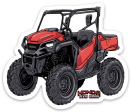 Honda Pioneer 1000 Red Sticker - Free shipping! Online now