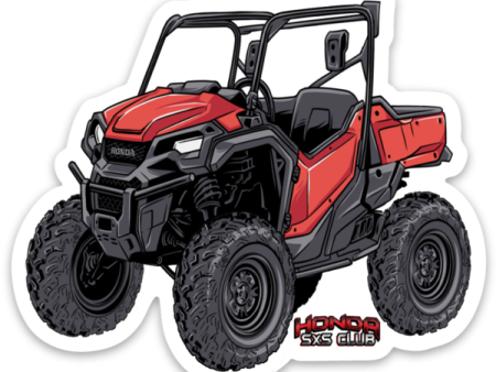 Honda Pioneer 1000 Red Sticker - Free shipping! Online now