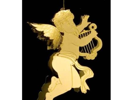 Angel & Lyre Christmas Tree Ornament – Brass Online Sale