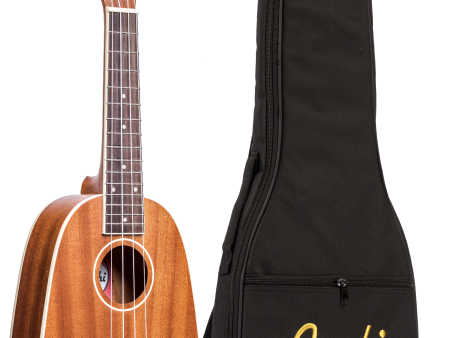 Amahi Ukulele, Mahogany Top - Pineapple Shape White Binding Online now