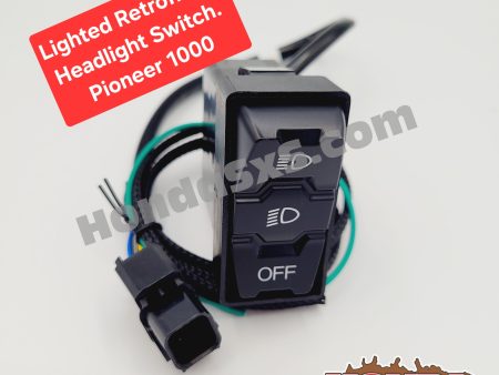 Lighted Headlight Switch Retrofit for Honda Pioneer 1000 - Plug-n-Play For Discount