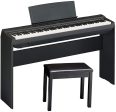 Yamaha P-125 88-Key Weighted Digital Piano Home Bundle with Furniture Stand and Bench For Discount