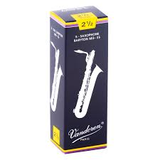 Vandoren Bari Sax Traditional Reeds Strength #2.5; Box of 5 Online Sale