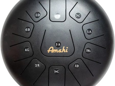 Amahi KLG12-11BK 12  Steel Tongue Drum - D Major Hot on Sale