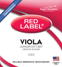 Red Label 4104 Full Core Junior 13-Inch Viola Strings, Medium on Sale