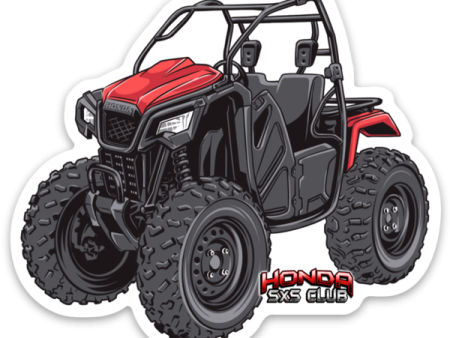 Honda Pioneer 500 Red Sticker - Free Shipping! Fashion