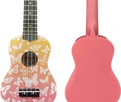 Amahi Ukulele, Pink Lemonade Butterfly Design Online Sale