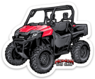 Honda Pioneer 700-2 Red Sticker - Free Shipping! Online