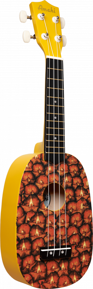 Amahi Ukulele, Pineapple Shape with Pineapple Design on Sale