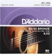 D Addario EJ13 Custom Light 80 20 Bronze Acoustic Strings - .011-.052 Online now