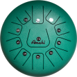 Amahi KLG12-11GR 12  Steel Tongue Drum - Green (Key of D) Online Sale