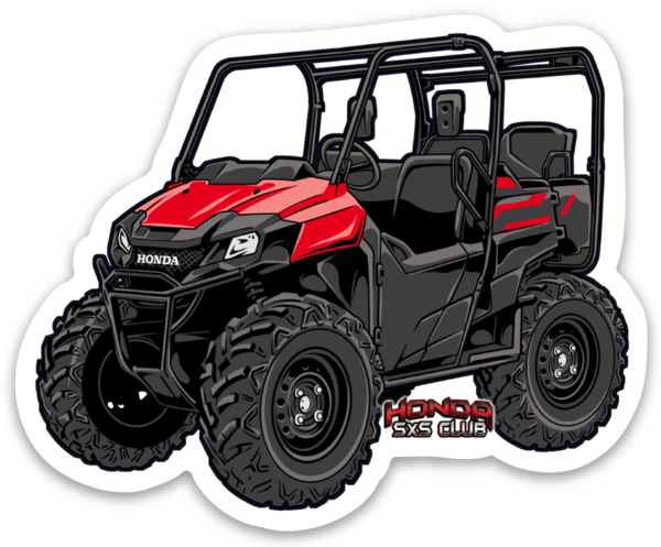 Honda Pioneer 700-4 Red Sticker - Free Shipping! Online