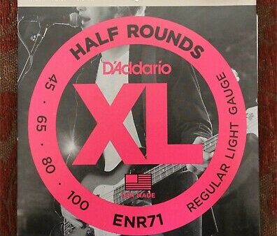 D Addario ENR71 Chromes Half Round Electric Bass Strings Regular Light Gauge Long Scale Sale