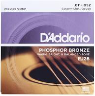 D Addario EJ26 Phosphor Bronze Custom Light Acoustic Strings Online now