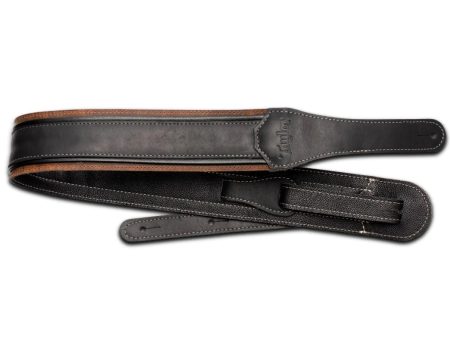 Taylor American Dream Guitar Strap, Leather, Brown Black Online now