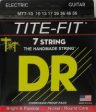 DR Strings Tite-Fit MT7-10 Medium 7-String Nickel Plated Electric Guitar Strings For Sale