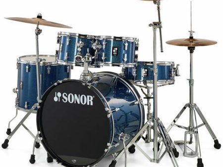 Sonor AQX Studio Drum Set - Blue Ocean Sparkle Online now