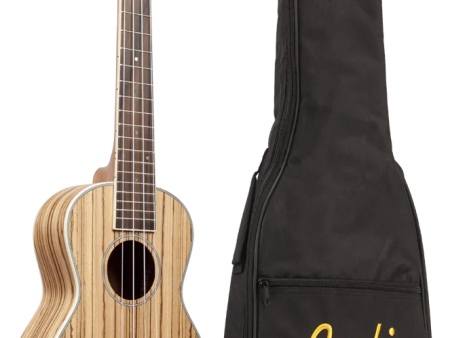 Penguin Concert Zebrawood Ukulele 330C Online Sale