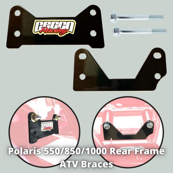 2009-23 POLARIS SPORTSMAN XP ATV 550   850   1000 REAR FRAME BRACES BLACK Sale