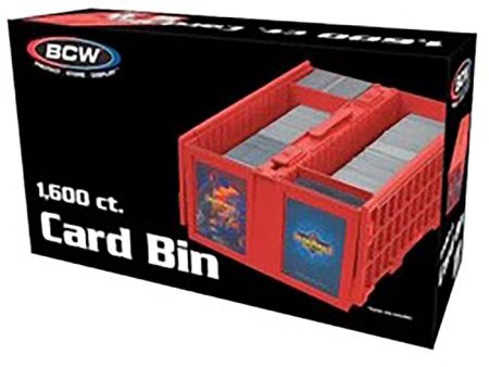 BCW: Plastic Card Bin - Red (1600 cards) on Sale