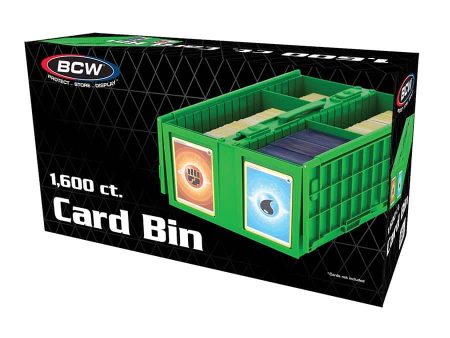 BCW: Plastic Card Bin - Green (1600 cards) Supply